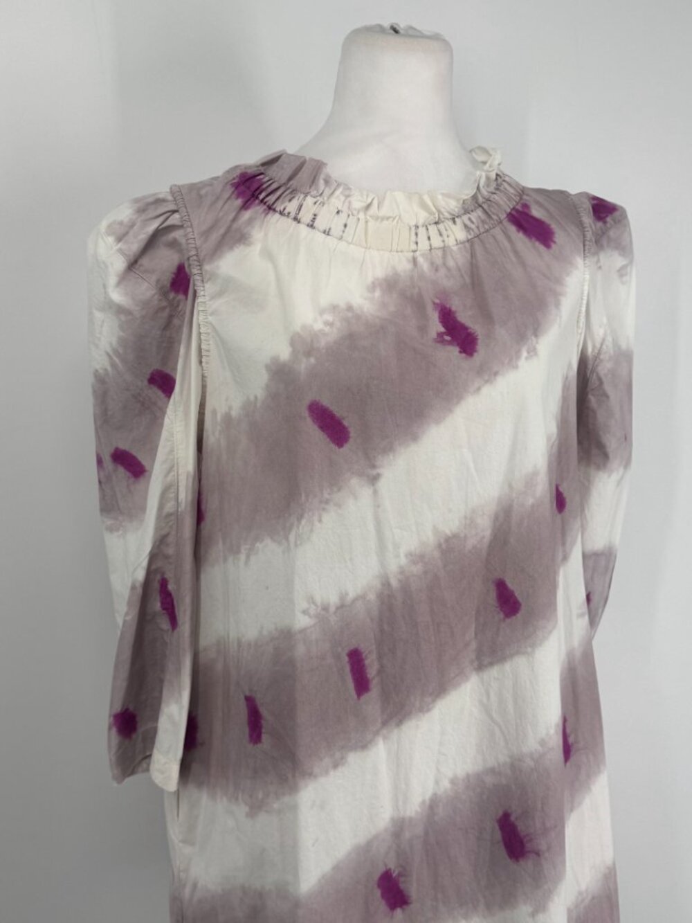 Sea New York Tie-Dye Puff Sleeve Cotton Mini Dress - Size S - Picture 5 of 14
